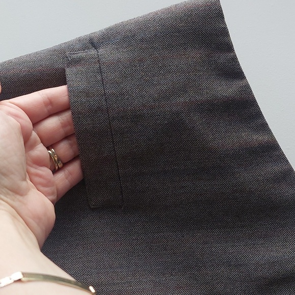 Wool Vest Satin Adjustable Back XL Academia Preppy Casual - Picture 4 of 5